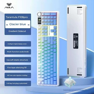 AULA F108 Pro Mechanical 108-<strong>Key</strong> Customized Hot-Swap RGB Wired/USB/BT/2.4G Wireless Three-Mode Connection Desktop <strong>Keyboard</strong> - Product Image 6