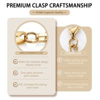 Colliers tendance en acier inoxydable, chaîne tressée en maille, plaqué or 14K 18K, bijoux pour femmes, 5 mm, hypoallergénique, résistant à l'eau