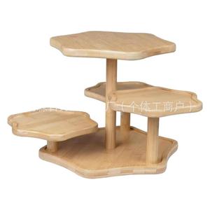 Wooden <b>Cake</b> <b>Stand</b> 3 Tier Multi Layer Display Rack For Cupcakes And <b>Cakes</b> Desktop Use - Product Image 5