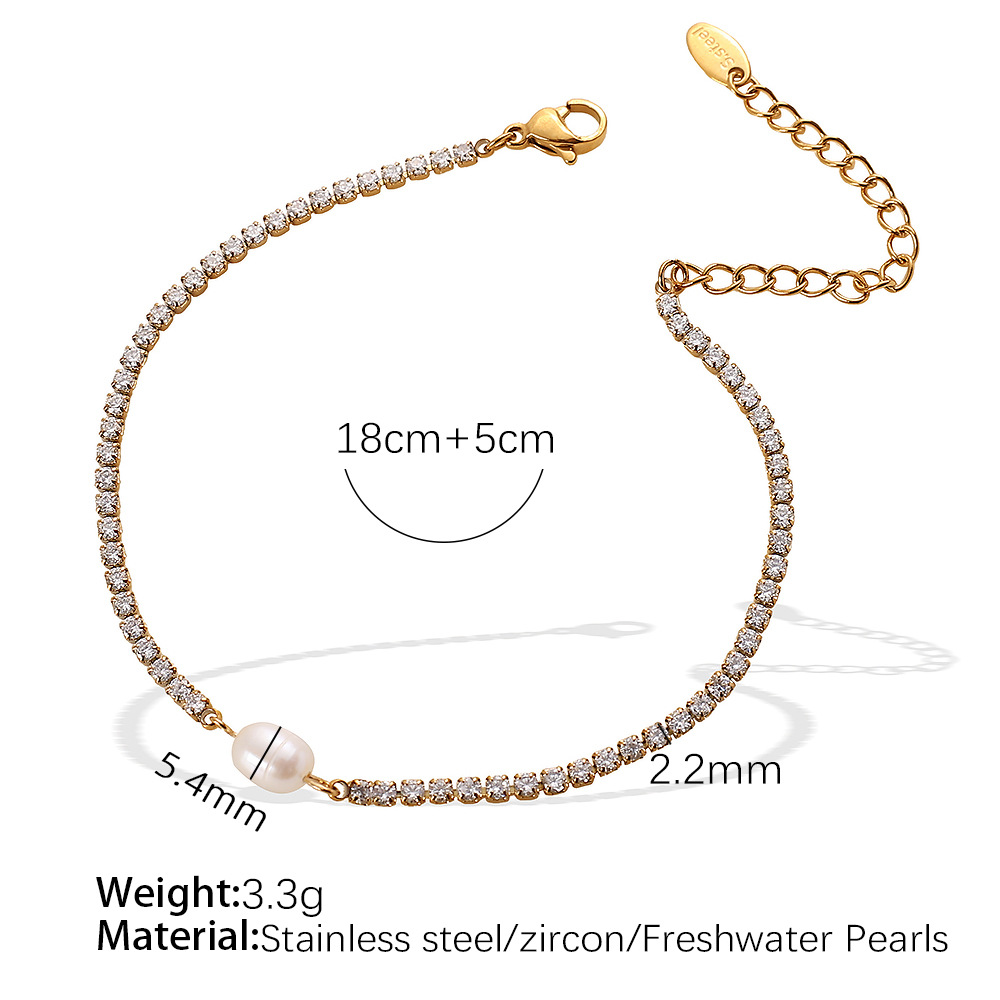 Bracelet en or et zircon blanc SL121WEG