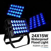 Projecteur LED RGB 24x15W étanche IP65 DMX512 pour éclairage de scène, mur et extérieur, idéal pour mariages, fêtes, concerts et événements