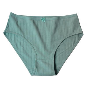 Toptan orta bel penye pamuk markalı tasarımcı kadınlar için Hipster külot nervürlü dikişsiz külot iç çamaşırı - Product Image 6