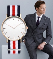 Reloj Deportivo Ultrafino de Cuarzo, Estilo DWG, Diseño Simple, Correa de Nailon, Acero Inoxidable, Esfera Analógica de Cuero, Edición Limitada, Nuevo