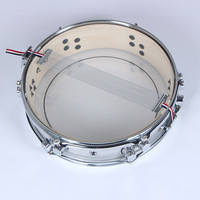Mini tambour de guerre en bois de caisse claire ronde à la mode de 8 pouces électrolytique pour fanfare pour enfants et rythme des applaudissements OEM personnalisé