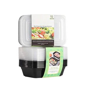 กล่องอาหารกลางวันพลาสติกย่อยสลายได้แบบใช้แล้วทิ้ง ขนาด 24-38 ออนซ์ ปลอดสาร BPA ฝาปิดสำหรับไมโครเวฟและเครื่องล้างจาน ใช้สำหรับเตรียมอาหาร - Product Image 1