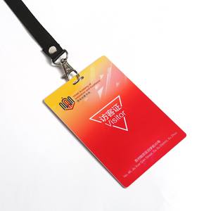 Carte d'identité de carte d'insigne d'événement en plastique personnalisée haut de gamme avec trou de poinçon pour lanière - Product Image 5