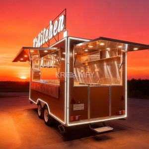 Remolques de Comida Totalmente Equipados 2025, Cocina, Carrito de Pizza, Café, Helados, Camión de BBQ, Remolque de Comida Móvil Económico - Product Image 1
