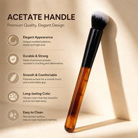Pinceaux de maquillage écologiques en acétate pour correcteur et illuminateur, synthétiques de qualité supérieure, avec logo personnalisé, usine OEM et ODM