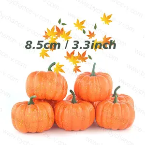 Herbst Grün Girlande Dekor 8cm Mini gefälschten Kürbis für Thanksgiving Ernte foral Party Mittelstücke Dekoration