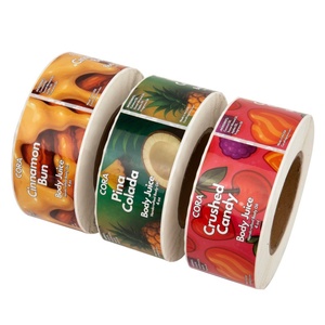 Rouleau d'autocollants personnalisés écologiques en papier artistique pour la marquage et l'identification des compartiments de vaisselle des cantines scolaires et la triage des aliments en restauration. - Product Image 5