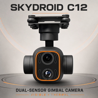 Caméra thermique à double capteur SKYDROID C12, 2K 384x288, stabilisée sur 3 axes, charge utile pour drone d'inspection