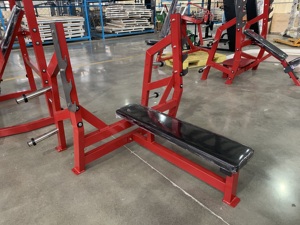 Banco de pesas plano comercial de alta resistencia para press de banca con barra, ideal para entrenamiento de fuerza en el gimnasio en casa - Product Image 3