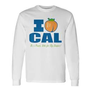 T-shirt à manches longues I Love Cal Be A Peach Vote For Big Dumper - Product Image 2