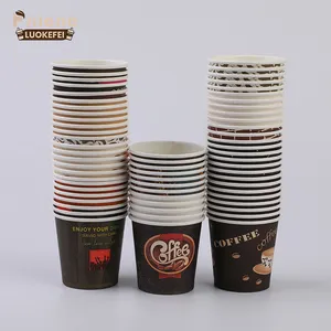 Heiße Pappbecher 4 Unzen Design Fabrik hochwertige Kaffeetassen Papierfarben