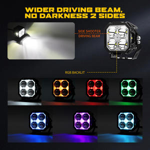Módulos LED RGB Multifunción de 3 Pulgadas 270 °   Tecnología Side Shooter Sin Oscuridad, 2 Lados para Parachoques de Pilar A de UTV ATV - Product Image 4