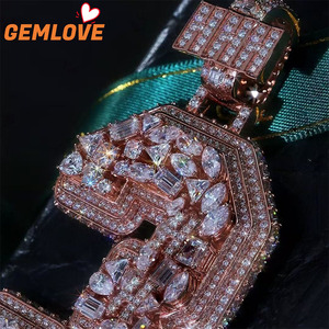 Fashion Jewelry Hip Hop Jewelry Laboratory cultivates Diamond Number 3 <b>Pendant</b> Fashion Accessories - Product Image 4