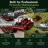 Mesin Pemotong Rumput Diesel CE EPA4 24V 12/15HP dengan Remote Control dan Sistem Crawler untuk Dealer Peralatan Rumput
