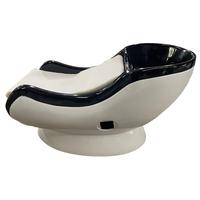 Promotion Populaire : Lit de lavage capillaire simple avec bac intégré et chaise pour salon de coiffure et barbier