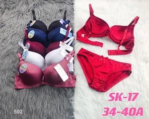 Reggiseno da donna stile quotidiano con spalline regolabili, slip hipster a tinta unita, articolo preferito, disponibile, tecnica di tintura semplice. - Product Image 3