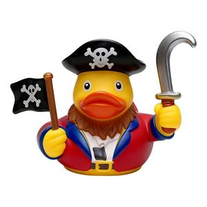 Jouets de bain en PVC en forme de canard pirate imprimés sur mesure, production en lot, avec motifs variés - Product Image 2
