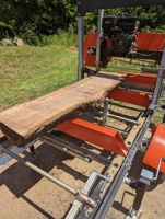 Scierie à Ruban Portable Huike avec Moteur à Essence Certifié CE, Capacité de Coupe Bois 26" 31", Modèle Manuel Type Farmset Lucas Mill, 4 Pièces, Vitesse de Coupe du Bois 17 M/Min