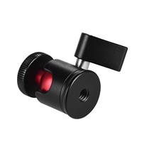 CNC Metal Low Profile Pan 90 Neigung verstellung Ultra-Mini-Stativ kugelkopf für Digital kamera/Mikrofon/Handy/Licht-LED