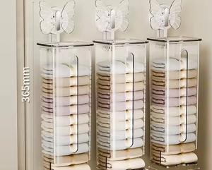 Wall Mounted Underwear Organizer <b>Socks</b> Panties Organizer Punch Hanging Storage Organizer with Lid for Lingerie Ties - Product Image 4