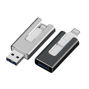 OTG ba-trong-một 64G-256G Micro USB 3.0 kim loại Push-Pull ổ đĩa flash di động mới phụ kiện máy tính cho Apple <span class=keywords><strong>Android</strong></span> - Product Image 2
