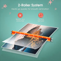 Equipo de Oficina en Stock en EE. UU., Máquina Laminadora de Papel en Caliente y Frío para Bolsas A4/A5/A6 con Película de Laminación