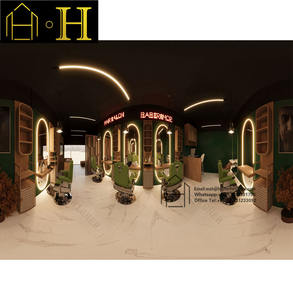 Barbiere negozi di Interior Design professionale parrucchiere bancone negozio di barbiere Set di mobili di personalizzazione salone di bellezza arredamento - Product Image 5