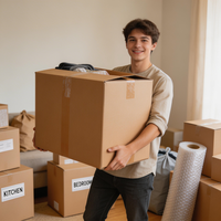 Cajas de Cartón Corrugado Ecológicas de Alta Gama para Envíos y Mudanzas de Carga Pesada con Opciones de Impresión Personalizada