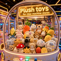 Peluches d'animaux de la forêt en gros, petits animaux en peluche assortis pour machines à pinces et jeux d'arcade, peluches mignonnes et douces