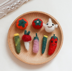 Fieltro de Lana para Modelar Dibujos Animados, Accesorios de Fieltro para Horquillas con Forma de Vegetales para Decoración de Fiestas - Product Image 3