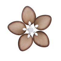 Ventilateur de plafond électrique décoratif de luxe 52 pouces, design floral, rotin tropical, moteur CC, avec télécommande