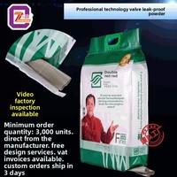 Sac d'emballage refermable en OPP tissé pour ciment, poudre de mastic, carreaux de céramique, film imprimé couleur, formaldéhyde, boue de diatomée