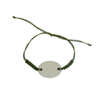 Etiqueta de madera programable NFC pulsera logotipo personalizado nudo cierre cuerda RFID poliéster cordón fino joyería pulsera para evento