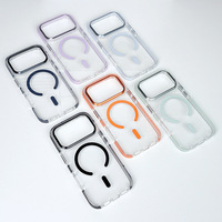 Coque de téléphone en PC et TPU de très haute qualité, épaisse, avec cadre d'objectif métallique, antichoc, avec bouton métallique et couvercle magnétique pour iPhone 17