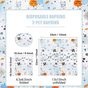 Servilletas <span class=keywords><strong>de</strong></span> Fantasma Rosa <span class=keywords><strong>de</strong></span> Halloween con Diseño <span class=keywords><strong>de</strong></span> <span class=keywords><strong>Sombrero</strong></span> <span class=keywords><strong>de</strong></span> <span class=keywords><strong>Bruja</strong></span>, 20 Piezas, <span class=keywords><strong>de</strong></span> Pulpa <span class=keywords><strong>de</strong></span> Madera Virgen, Desechables, para Fiestas Infantiles, Decoración <span class=keywords><strong>de</strong></span> Mesa - Product Image 2