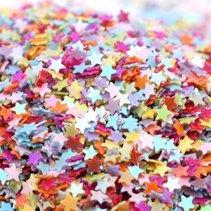 Lentejuelas de PVC de 1g para Manualidades, 3mm 4mm, Color Sólido, Holográficas, Iridiscentes, en Forma de Estrella Pequeña, para Decoración de Prendas - Product Image 1