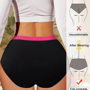 Braguitas de mujer con bloques de color, triangulares, talla grande, con forro de algodón en la entrepierna, Primavera 2025, Hecho en Shantou - Product Image 2