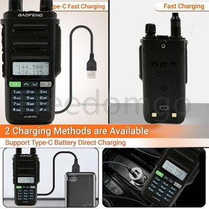 Radio bidirectionnelle longue portée VHF/UHF UV-9R Pro, 128 canaux, 5W, batterie 2200mAh, anglais, 12.5/25kHz, étanche IPX-8 - Product Image 6