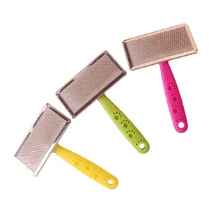 Peigne d'épilation pour chien de compagnie peigne de toilettage à nœud en acier inoxydable accessoires pour chiot brosse peigne à aiguille fournitures pour chiens nettoyage d'animaux de compagnie