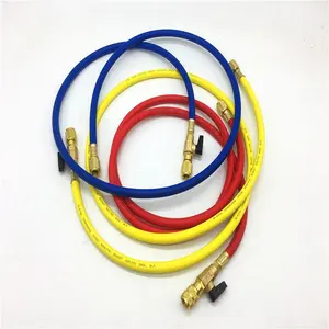 Refrigerant Kit Flexible AC Charging Hose with Gauge for Refrigeration