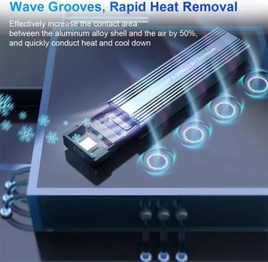 Çift protokol PCIe NVMe Sata Ngff <span class=keywords><strong>M</strong></span>.<span class=keywords><strong>2</strong></span> Ssd durumda USB-C 10Gbps 2230 2242 2260 2280 B + <span class=keywords><strong>M</strong></span> anahtar <span class=keywords><strong>M</strong></span> anahtar tipi C M2 Nvme Ssd muhafaza - Product Image 5