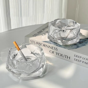 Cenicero de cristal con diseño de diamante, tamaño estándar, decoración para el hogar, soporte de cristal para humo, para sala de estar u oficina - Product Image 1