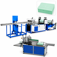 Machine de fabrication de bavoirs et de tampons dentaires jetables entièrement automatique avec correction automatique des déviations, chauffée électriquement, 8KW, en tissu non tissé
