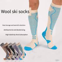 Calcetines de Esquí de Lana Merino para Hombre y Mujer, Calcetines Térmicos Unisex para Invierno, Calcetines Cálidos para Snowboard para Clima Frío