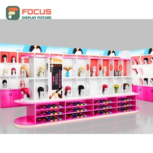Vitrine de Luxe pour Perruques avec Porte en Verre, Éclairage et Tiroir Intégré, Étagère de Présentation pour Magasin - Product Image 2