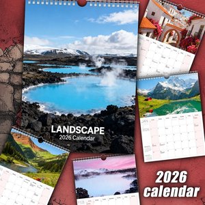 Lịch treo tường 2026 rộng rãi Lịch treo tường công viên quốc gia phong cảnh tùy chỉnh Không gian viết rộng rãi để ghi các cuộc hẹn hàng ngày chi tiết - Product Image 5