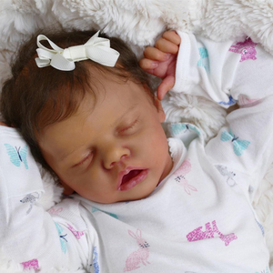 NPK 19 pouces/48 cm Sleeping Reborn Baby Doll Cadeau de Noël Jouets pour enfants Fait à la main en silicone Newborn Bebe Reborn Doll - Product Image 1